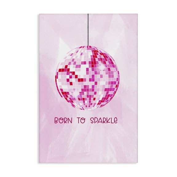 Stupell Industries Eclectic Born To Sparkle Disco Canvas Art, 16 x 24, by JJ Design House LLC
