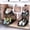 Black R, variant on Multi Functional 2 Tier Under Sink Storage Rack, Sliding Cabinet Organizer with Hanging Baskets and Hooks