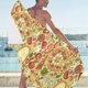 thumbnail image 2 of Toalla de playa con fondo de pizza, 2 of 4
