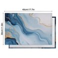 thumbnail image 5 of Blue Marble Gold Line Pattern Summer Placemats Table Placemats Set Of 6-Linen Kitchen Washable Placemats Table Mats 11.8"x17.7" Non-Slip Heat Resistant, 5 of 5