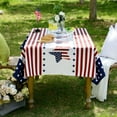 thumbnail image 2 of Independence Day Tablecloth Rectangle July 4th Red White Blue Table Top Covers Table Runner Decorations for Indoor Outdoor Party Holiday Wedding Dining (60 x 120 Inch, Stars and Stripes), 2 of 5