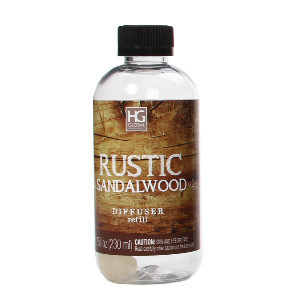 Hosley's 230 ml. Rustic Sandalwood Premium Reed Diffuser Refill Oil