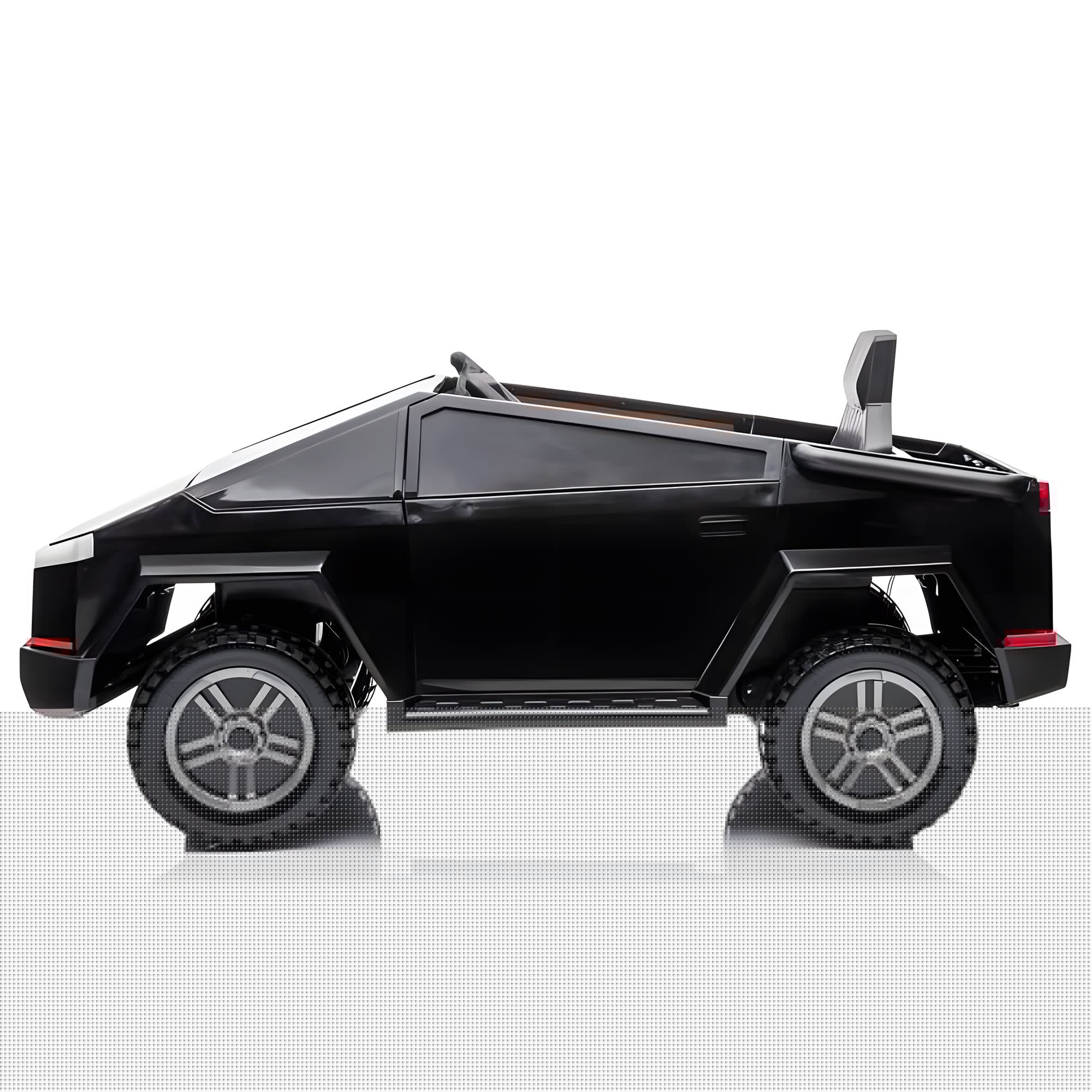 thumbnail image 2 of KingToys Black Cybertruck Style Kids Ride On Truck 12V With Remote Control, 2 of 4