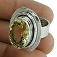 thumbnail image 2 of Natural Citrine Gemstone Band Ring, Solid 925 Sterling Silver Jewelry, Yellow Stone Faceted Cut Oval Ring, Statement Ring, Wedding Ring, Promise Ring, Mom Gifts, November Birthstone (citrine, 7), 2 of 3