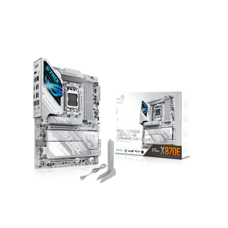 ASUS ROG STRIX X870E-A GAMING WIFI7 NEO, AMD ATX motherboard, 16+2+2 power stages, DDR5 slots, four M.2 slots, PCIe 5.0 with full support for next-gen GPUs, WiFi 7, Dual USB4