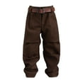 thumbnail image 1 of 1:12 Pantalones y cinturón de Harem de escala, Cosplay de vestuario de muñecas en miniatura, cifras de acción ropa para figuras de acción masculina de Pantalón marrón oscuro, 1 of 8