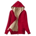 thumbnail image 2 of Lilgiuy Women's Long Hoodies Coats Tunic Winter Warm Fleece Sherpa Lined Zip Up Hooded Sweatshirt Jacket Coat, 2 of 6