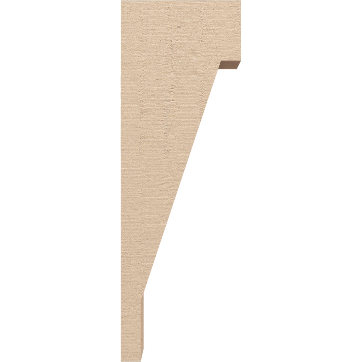 3"W x 6"D x 18"H Thin Burlington Rough Cedar Woodgrain TimberThane Corbel, Primed Tan