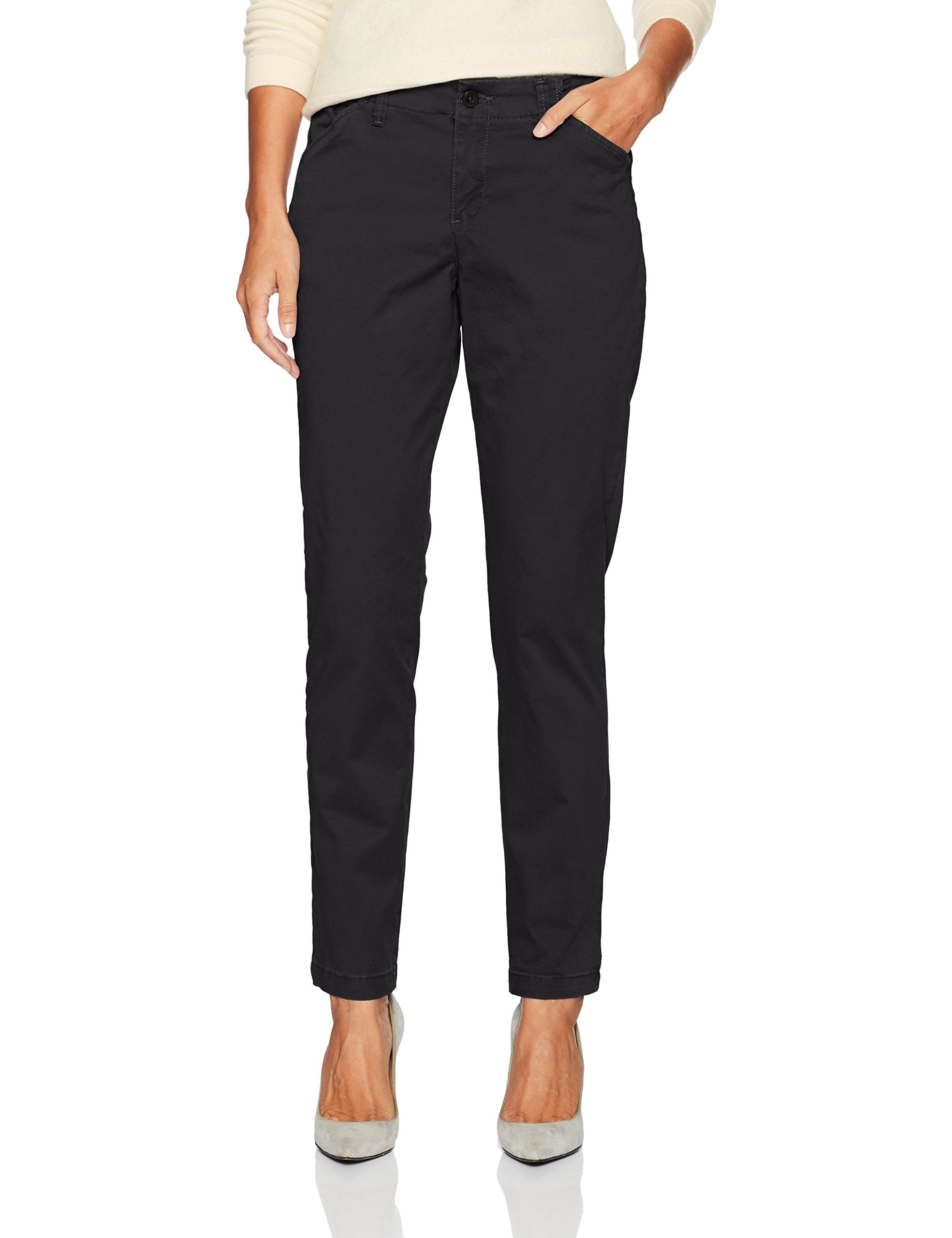 lee mid rise straight leg pants