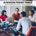 thumbnail image 2 of 72 x 36 Inch Foldable Poker Table Top, 8-Player Texas Poker Table Topper, Deluxe Anti-Slip Rubber Poker Card Tabletop Layout w/Cup Holders & Carrying Bag for Family Games Casino (Black), 2 of 8