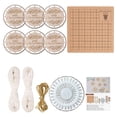 thumbnail image 1 of Rodajas de madera redondas con trozos de madera de cuerda para hacer adornos navideños con el kit de manualidades DIY. Set D, 1 of 9