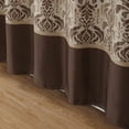 thumbnail image 5 of Sterling Farmhouse Brown Waterproof Polyester Fabric Chocolate Vintage Printed Tan Shower Curtain,Bronze Damask Striped Bathroom Curtains,72" W x 72" L, 5 of 6