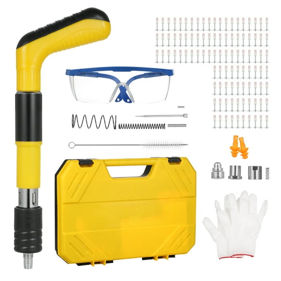 Tool kit,Low Noise Steel Manual Low Noise With 100pcs Nails Nail Wall Nail Tool Steel Nail Portable Manual Low Decoration Tool Kit With Concrete Nail Nail Kit With 100pcs Tool Wall Manual Cousopo