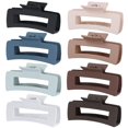 thumbnail image 1 of Pinzas para el cabello grandes de 4,1 pulgadas 8 piezas Pinzas para el cabello rectangulares Pinzas para el cabello grandes para cabello grueso Pinzas para el cabello rectangulares, 1 of 5