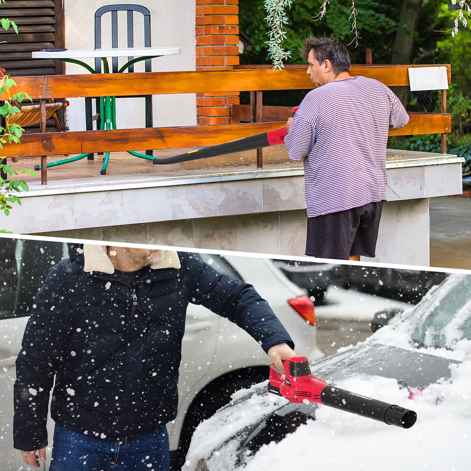 PowerSmart Brand New 20V Cordless Handheld Garden Leaf Blower with Two 2.0Ah Batteries and Charger