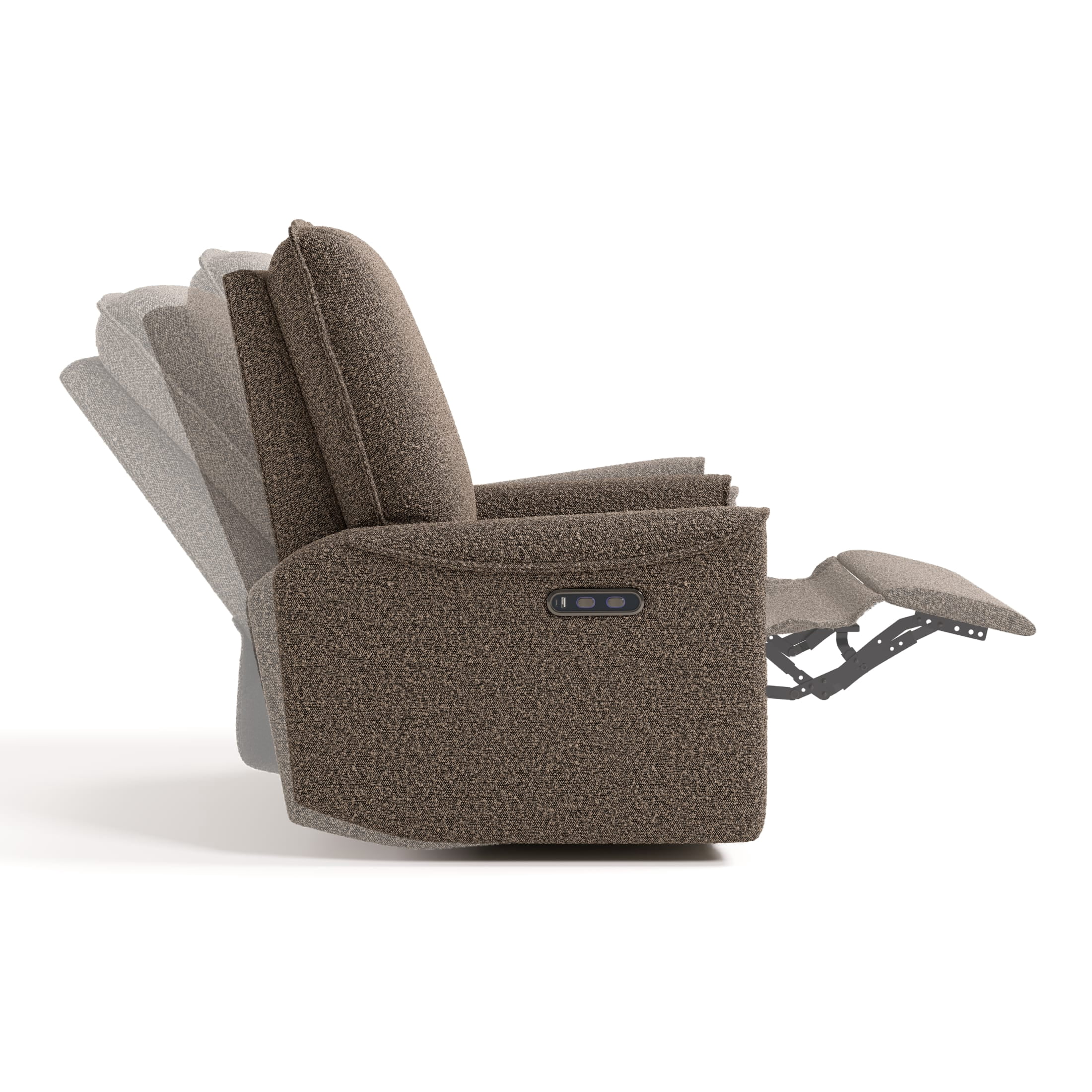 Storkcraft Santos Power Recliner - Mountain Brown Boucle
