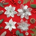 thumbnail image 5 of Dalrosia 24PCS Christmas Poinsettia with Clips Glitter Artificial Flower Winter Party Supplies for Xmas Tree Ornament Wedding Birthday Wreath Decoration, 5 of 6