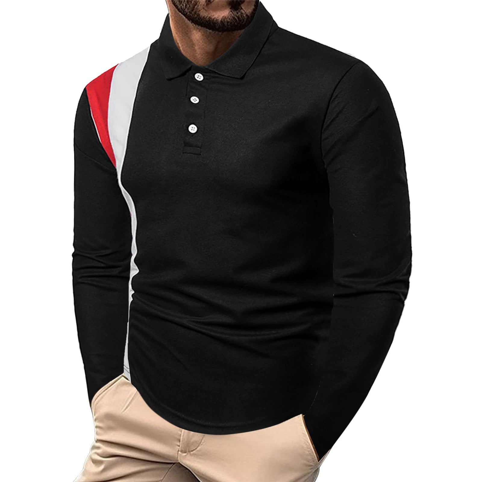KDFJPTH Polo Shirt for Men Long Sleeve 0 Shirts Red Xxl - Walmart.com