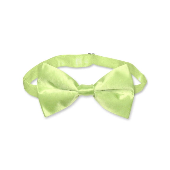 BIAGIO 100% SILK BOWTIE Solid LIME GREEN Color Men's Bow Tie for Tuxedo or Suit