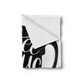 thumbnail image 2 of Hug Soft Flannel Fleece Blanket, Monochrome Print of Coffee is a Hug in a Mug Calligraphy on Cup Pictogram, Cozy Plush for Indoor and Outdoor Use, 50" x 60", Charcoal Grey and White, by Ambesonne, 2 of 5
