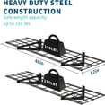 thumbnail image 3 of Ataucjin 2-Pack Garage Shelves,Heavy Duty Wall Mounted Storage Rack, Industrial Strength Storage Capacity Metal Shelving Unit with Hooks, Floating Shelves for Garage/Utility Room, 3 of 8