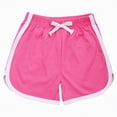 thumbnail image 4 of NIEWTR Girls' Slim Fit Athletic Shorts Adjustment Drawstring Running Shorts Quick Dry Soft Bottom(Hot Pink,3-4 Years), 4 of 5