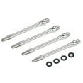 thumbnail image 1 of Ejes de dardos de aluminio Uxcell, accesorios de reemplazo con roscas 2BA y anillos de goma para puntas de acero, plata 48 mm, 1 of 5