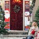 thumbnail image 4 of hristmas Door Decorations, Merry Christmas Door Banner Santa Claus Snowman Porch Sign Banner Christmas Hanging Decorations, 4 of 5