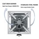 thumbnail image 3 of Quemador de propano COOKAMP 260000 BTU de acero inoxidable para exteriores, 3 of 4