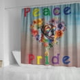 thumbnail image 4 of Peace Love Pride Boxer with Rainbow Sunglasses LGBT LGBTQ+ Shower Curtain Boxers Dog Lover Gifts Idea Waterproof Bathroom Bathtub Curtain - 01004, 4 of 5
