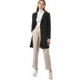 thumbnail image 4 of Abrigo Largo de Invierno Allegra K Sin Cuello Negro Talla M para Mujer, 4 of 7