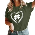 thumbnail image 5 of St. Patrick's Day Top, Women Short Sleeve T Shirt, Round Neck Tshirts Women's St. Patrick's Day Printed Tops Crew-Neck Short-Sleeved Pullover Blouse Tops Casual Fashion Shirt, 5 of 5