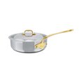 thumbnail image 2 of Mauviel M'Cook B 5-Ply Stainless Steel Saute Pan With Lid and Brass Handle, 3.2-qt, 2 of 4
