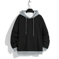 thumbnail image 5 of Fall Winter Hooded Sweatshirt For Men Contrasting Color Sweatshirt Sports Casual Jacket,Size S-2XL, 5 of 5