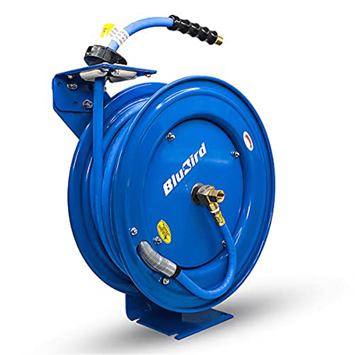 BluBird BBR1265 18ga. 12-Point Retractable Hose Reel w/ 1/2" X 65' Air Hose