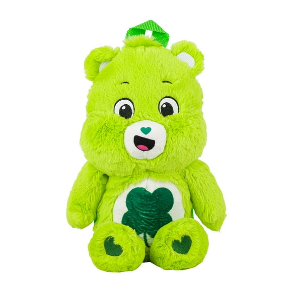 Fast Forward Care Bears Good Luck Bear Plush Backpack, 15 Inches, Green, 86709