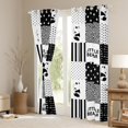 thumbnail image 3 of Homewish Zoo Panda Blackout Curtains Set of 2 (52x84 Each),Modern Geometric Stripe Window Curtains,Plaid Triangle Lines Curtains and Drapes For Kids,Luxury Bedroom Decor, 3 of 6