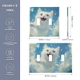thumbnail image 3 of Dailycode Light Switch Plate Covers 3 Gang Wall Plate Plastics Outlet Covers for Kitchen Home Office Decor Cute Cat Flying in Sky, 3 of 8