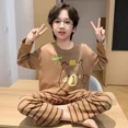 thumbnail image 2 of Conjunto de pijamas de verano para niños, ropa para el hogar similar a algodón para niños medianos y grandes, ropa de dormir con estampado de capibara de nuevo estilo de China continental, 2 of 5