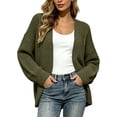 thumbnail image 5 of Women's Long Sleeve Knit Cardigan Dressy Casual Open Front Loose Sweaters Plus Size Fall Fashion Long Outerwear Size S-3XL, 5 of 7