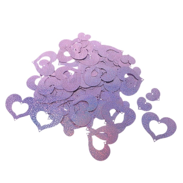50xGlitter Plástico Estrellas Corazones Boda Cumpleaños Colgante Globo Remolino Decoración DIY Lavanda BLESIY Decoración de la boda