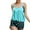 Light Blue(New), variant on Fashion Blouson Tankini Swimsuits for Women Plus Size Summer Tie Dye off Shoulder Backless Bikini Jumpsuit with Shorts