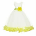 thumbnail image 3 of Ekidsbridal Satin Ivory Lemon Tulle Rose Petal Flower Girl Dress Christmas Party Bridesmaid Holiday Wedding Pageant Birthday 302T S, 3 of 3
