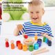 thumbnail image 3 of Juego para color Montessori Montoring Toy Wooden Multi-Purpose la escuela viajes al aire libre, 3 of 9