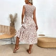 thumbnail image 2 of Vestido de Verano de las Mujeres Elegante Impreso sin Mangas Cuello en V Vestido Casual de Línea para Diario Y Fiestas, 2 of 6