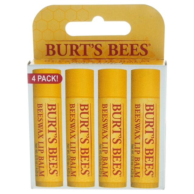 Bálsamo labial Burts Bees Beeswax Lip Balm Pack Bálsamo labial Unisex 4 x 0.15 oz