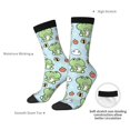 thumbnail image 4 of Disketp Cute Floral Frog Unisex Crew Socks Lightweight Breathable Ventilation Ankle Socks, Mid-calf socks for Daily, 4 of 6