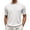 #0222-White, variant on Qiyinn Men's Fashion Casual Solid Color Breathable Knit Short Sleeve Lapel Shirts