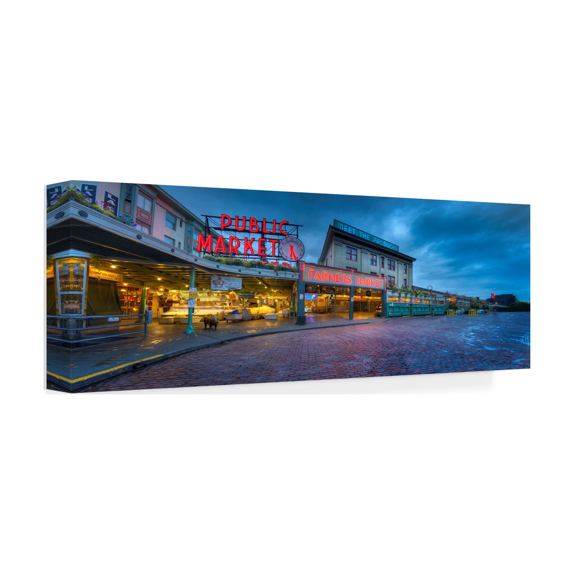 Trademark Fine Art Doug Cavanah Pike Place Seattle Canvas Wall Art - 16x47