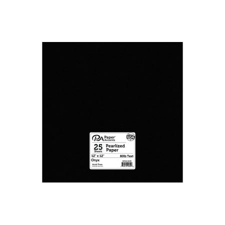 Paper Accents Paper Pearlized 12"x 12" 25pc 80lb Onyx